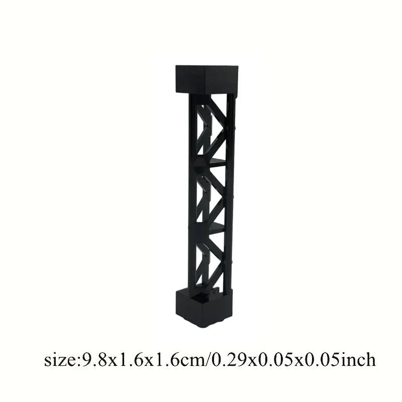 Bloques de construcción de ciudad, tren, soporte de pilar de coche, viga de columna, 2x2x10, ladrillos militares, juguetes, piezas técnicas compatibles, 4 Uds. - VibraStore
