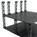 Bloques de construcción de ciudad, tren, soporte de pilar de coche, viga de columna, 2x2x10, ladrillos militares, juguetes, piezas técnicas compatibles, 4 Uds. - VibraStore