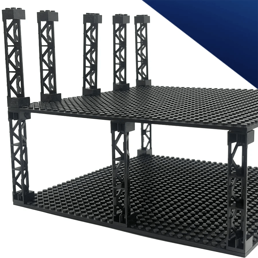 Bloques de construcción de ciudad, tren, soporte de pilar de coche, viga de columna, 2x2x10, ladrillos militares, juguetes, piezas técnicas compatibles, 4 Uds. - VibraStore