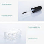 Botella vacía de Gel para uñas, botellas rellenables UV negras con cepillo para viaje, contenedores cosméticos portátiles de 10/15mL - VibraStore