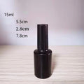 Botella vacía de Gel para uñas, botellas rellenables UV negras con cepillo para viaje, contenedores cosméticos portátiles de 10/15mL - VibraStore
