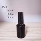 Botella vacía de Gel para uñas, botellas rellenables UV negras con cepillo para viaje, contenedores cosméticos portátiles de 10/15mL - VibraStore