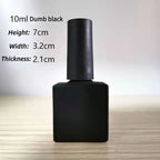 Botella vacía de Gel para uñas, botellas rellenables UV negras con cepillo para viaje, contenedores cosméticos portátiles de 10/15mL - VibraStore