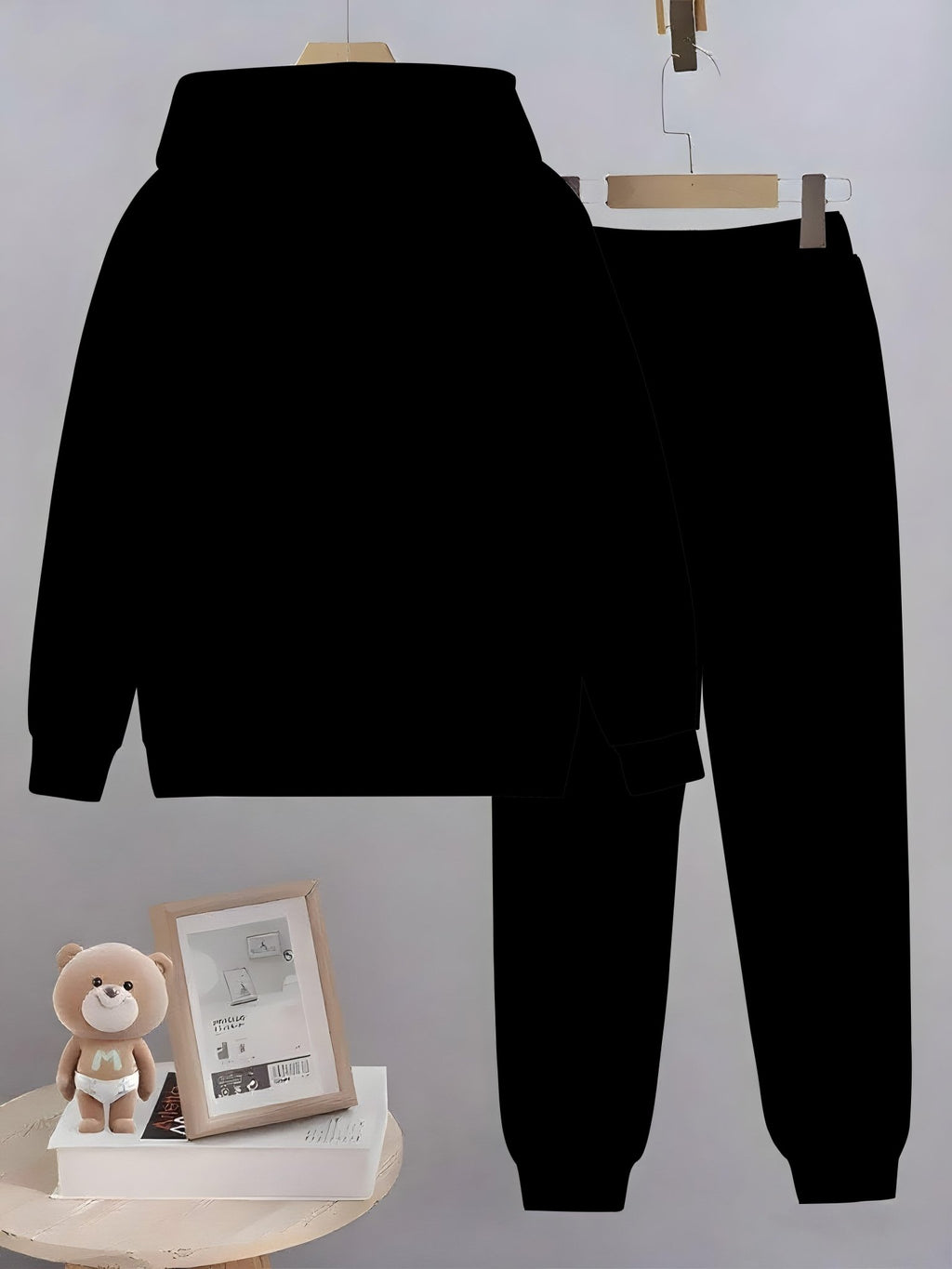 Boys' Set CALVIN Letter Print Sweatshirt and Sweatpants 2pcs Set Simple Fashion Casual Long Sleeve Set Suitable for Autumn and Winter Perfect Choice for Outdoor Activities Ideal Gift Very Suitable for Outdoors, Perfect for Ou - VibraStore