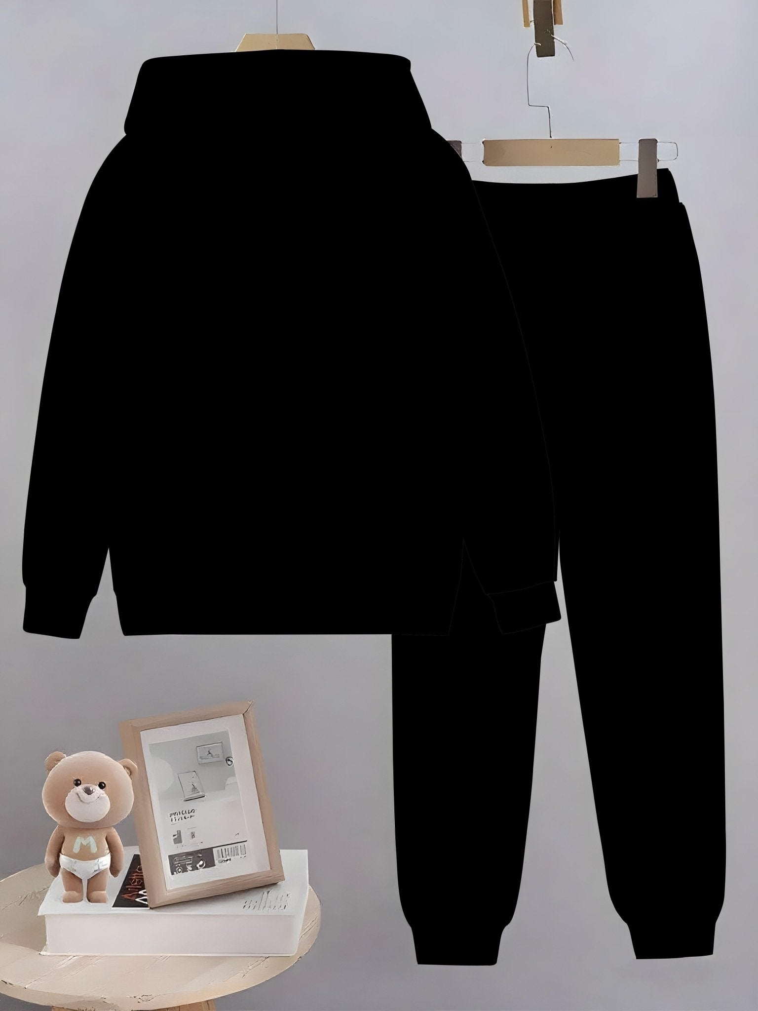 Boys' Set CALVIN Letter Print Sweatshirt and Sweatpants 2pcs Set Simple Fashion Casual Long Sleeve Set Suitable for Autumn and Winter Perfect Choice for Outdoor Activities Ideal Gift Very Suitable for Outdoors, Perfect for Ou - VibraStore