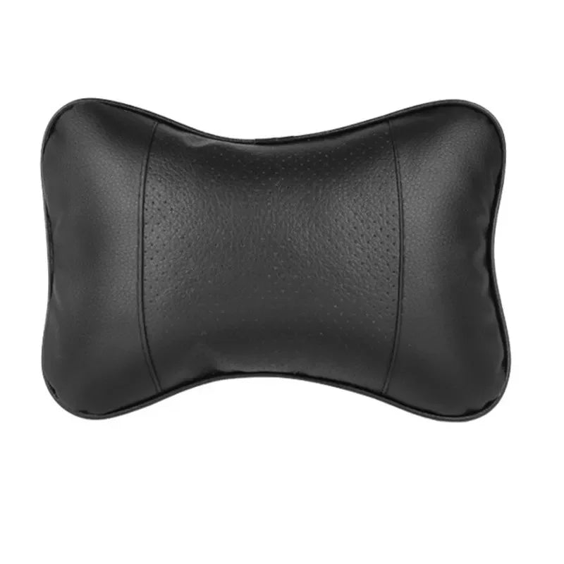 Breathable Mesh Car Headrest Pillow Universal Side Support Neck Cushion with PU Leather Cover for Head Pain Relief Drive Comfort - VibraStore