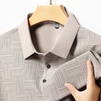 Camisa POLO de manga corta informal de negocios con nuevo estampado para hombre, Top cómodo y transpirable de manga corta a la moda - VibraStore
