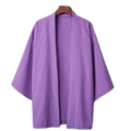Camisa tipo kimono ligera para hombre, cárdigan con frente abierto de siete mangas, albornoz Yukata de estilo japonés, ropa samurái - VibraStore