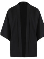 Camisa tipo kimono ligera para hombre, cárdigan con frente abierto de siete mangas, albornoz Yukata de estilo japonés, ropa samurái - VibraStore