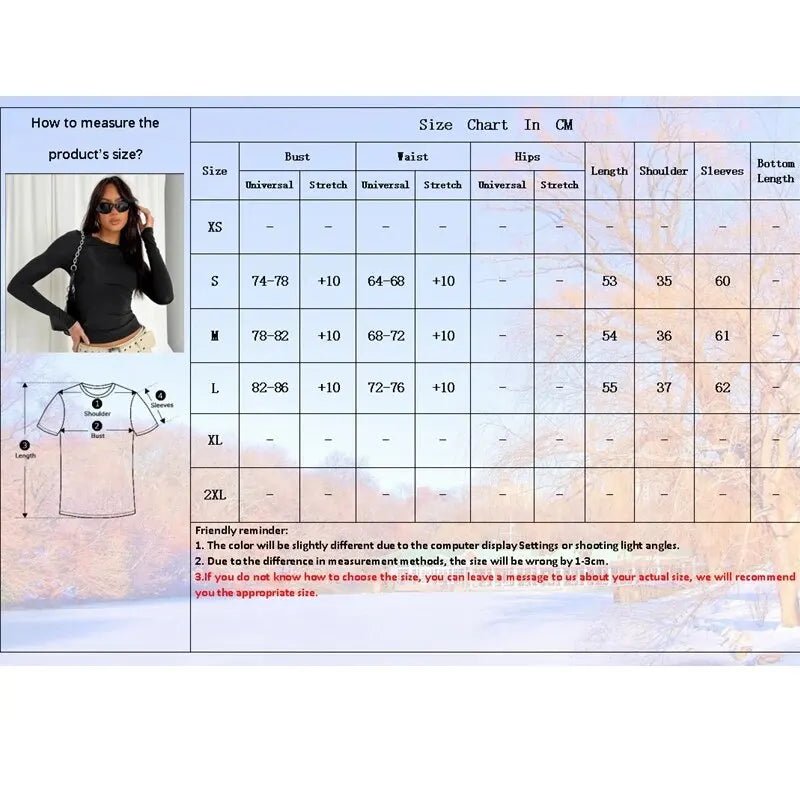 camiseta de manga larga, Tops ajustados, camiseta ajustada de punto con cuello redondo para mujer, ropa de calle 2024, nuevo 2408 - VibraStore