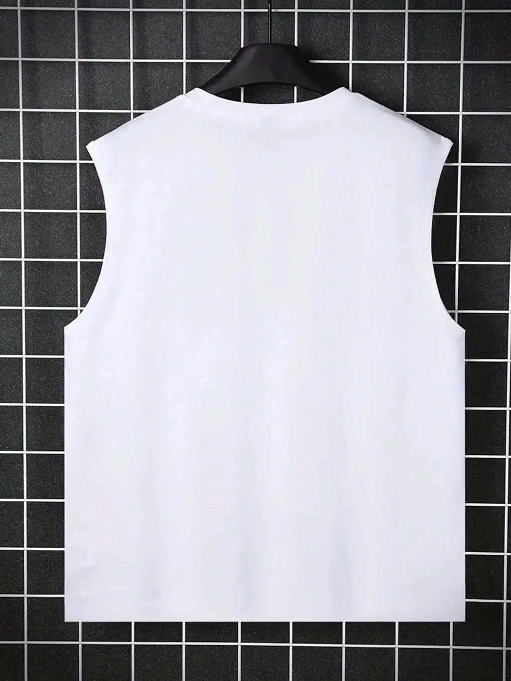 Camiseta sin mangas con cuello redondo y estampado de letras FOCUS holgadas para deportes de ocio de verano para hombre - VibraStore