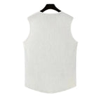 camisetas sin mangas de estilo americano para hombre, camisetas sin mangas populares a la moda con cuello en V - VibraStore