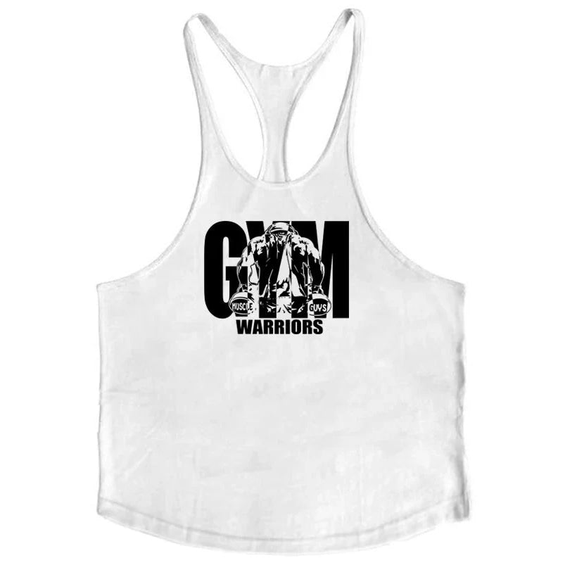 Camisetas sin mangas para culturismo y Fitness para hombre, ropa deportiva de marca para gimnasio, chalecos musculares de entrenamiento transpirables de algodón - VibraStore