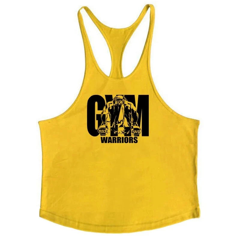 Camisetas sin mangas para culturismo y Fitness para hombre, ropa deportiva de marca para gimnasio, chalecos musculares de entrenamiento transpirables de algodón - VibraStore