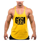 Camisetas sin mangas para culturismo y Fitness para hombre, ropa deportiva de marca para gimnasio, chalecos musculares de entrenamiento transpirables de algodón - VibraStore