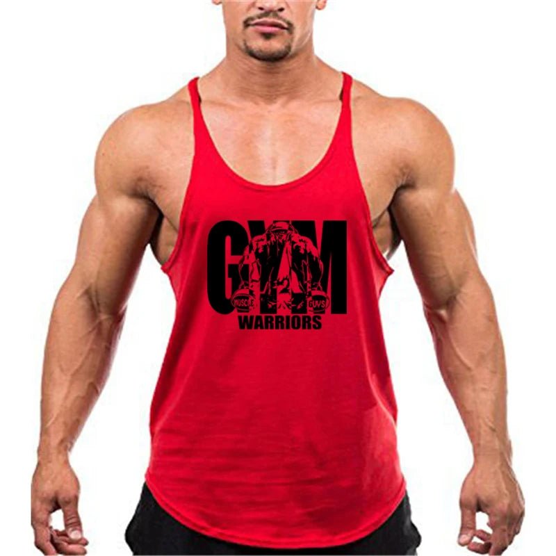 Camisetas sin mangas para culturismo y Fitness para hombre, ropa deportiva de marca para gimnasio, chalecos musculares de entrenamiento transpirables de algodón - VibraStore