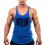 Camisetas sin mangas para culturismo y Fitness para hombre, ropa deportiva de marca para gimnasio, chalecos musculares de entrenamiento transpirables de algodón - VibraStore