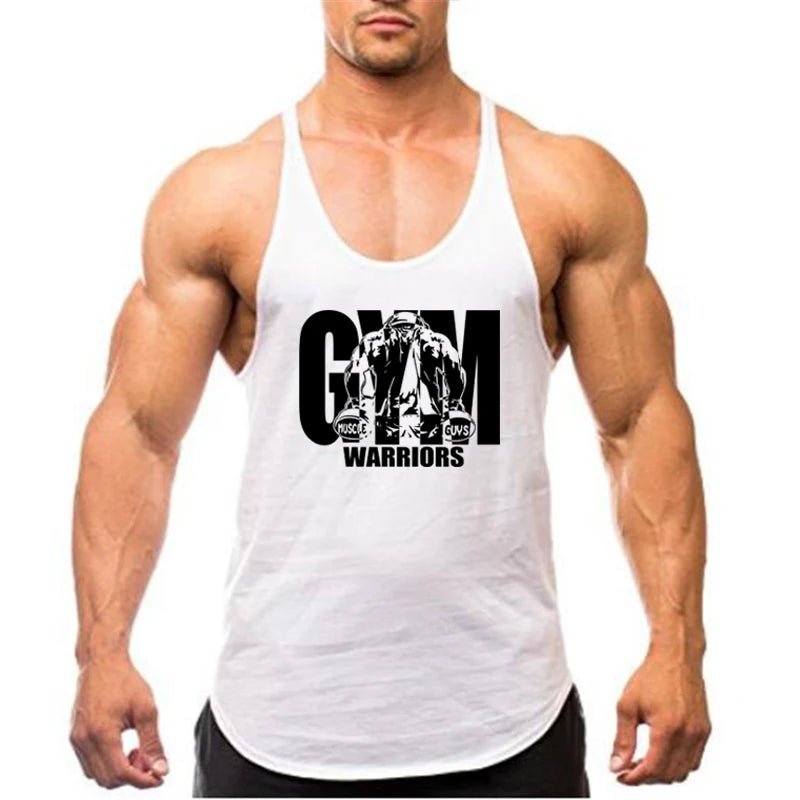 Camisetas sin mangas para culturismo y Fitness para hombre, ropa deportiva de marca para gimnasio, chalecos musculares de entrenamiento transpirables de algodón - VibraStore