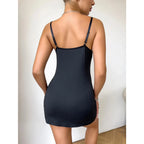 Camisón de verano para mujer, seductor, rosa, escote en V profundo, sin mangas, moda de encaje, pijama para dormir, lencería para mujer, camisón, ropa de casa - VibraStore
