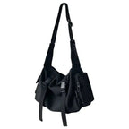 Canvas Crossbody Bags for Women Youth Men Fashion Casual Large Capacity Handbags Shoulder Bags Solid Color Ladies Messenger Bag - VibraStore