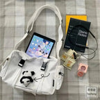 Canvas Crossbody Bags for Women Youth Men Fashion Casual Large Capacity Handbags Shoulder Bags Solid Color Ladies Messenger Bag - VibraStore