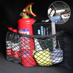 Car Back Rear Mesh Trunk Seat Elastic String Net Magic Sticker Universal Storage Bag Pocket Cage Auto Organizer Seat Back Bag - VibraStore