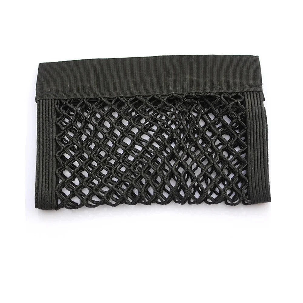 Car Back Rear Mesh Trunk Seat Elastic String Net Magic Sticker Universal Storage Bag Pocket Cage Auto Organizer Seat Back Bag - VibraStore
