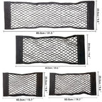 Car Back Rear Mesh Trunk Seat Elastic String Net Magic Sticker Universal Storage Bag Pocket Cage Auto Organizer Seat Back Bag - VibraStore