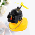 Car Broken Wind Helmet Small Yellow Duck Car Decoration Accessories Wind - breaking Wave - breaking Duck Cycling Decor Goods Gift - VibraStore