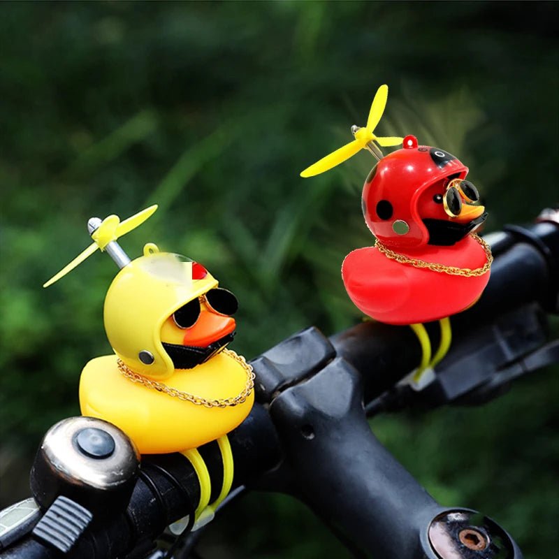 Car Broken Wind Helmet Small Yellow Duck Car Decoration Accessories Wind - breaking Wave - breaking Duck Cycling Decor Goods Gift - VibraStore