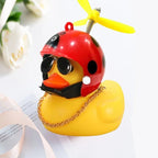 Car Broken Wind Helmet Small Yellow Duck Car Decoration Accessories Wind - breaking Wave - breaking Duck Cycling Decor Goods Gift - VibraStore
