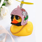 Car Broken Wind Helmet Small Yellow Duck Car Decoration Accessories Wind - breaking Wave - breaking Duck Cycling Decor Goods Gift - VibraStore