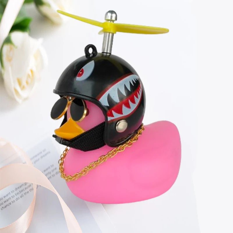 Car Broken Wind Helmet Small Yellow Duck Car Decoration Accessories Wind - breaking Wave - breaking Duck Cycling Decor Goods Gift - VibraStore