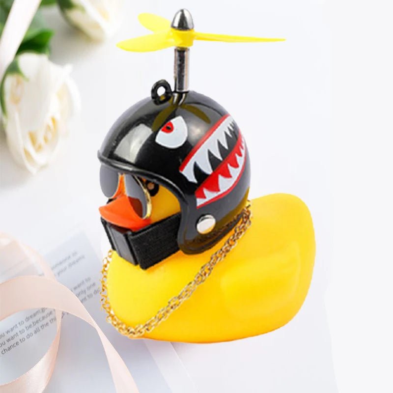 Car Broken Wind Helmet Small Yellow Duck Car Decoration Accessories Wind - breaking Wave - breaking Duck Cycling Decor Goods Gift - VibraStore