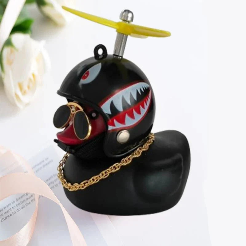 Car Broken Wind Helmet Small Yellow Duck Car Decoration Accessories Wind - breaking Wave - breaking Duck Cycling Decor Goods Gift - VibraStore