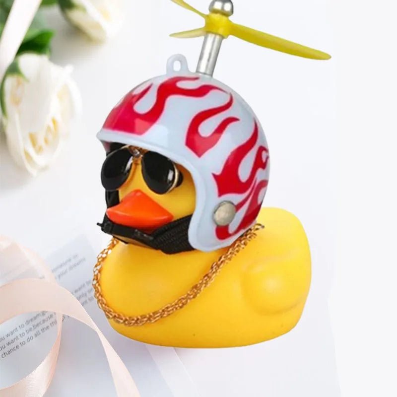 Car Broken Wind Helmet Small Yellow Duck Car Decoration Accessories Wind - breaking Wave - breaking Duck Cycling Decor Goods Gift - VibraStore