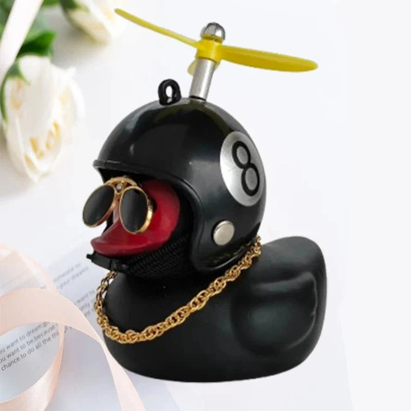 Car Broken Wind Helmet Small Yellow Duck Car Decoration Accessories Wind - breaking Wave - breaking Duck Cycling Decor Goods Gift - VibraStore