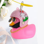 Car Broken Wind Helmet Small Yellow Duck Car Decoration Accessories Wind - breaking Wave - breaking Duck Cycling Decor Goods Gift - VibraStore