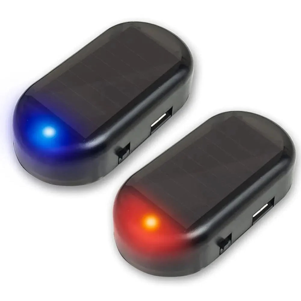 Car Fake Security Light Solar Powered Simulated Dummy Alarm Wireless Warning Anti - Theft Caution Lamp LED Flashing Lights - VibraStore