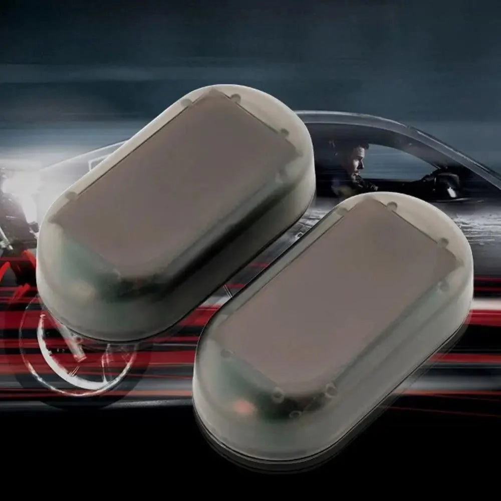 Car Fake Security Light Solar Powered Simulated Dummy Alarm Wireless Warning Anti - Theft Caution Lamp LED Flashing Lights - VibraStore
