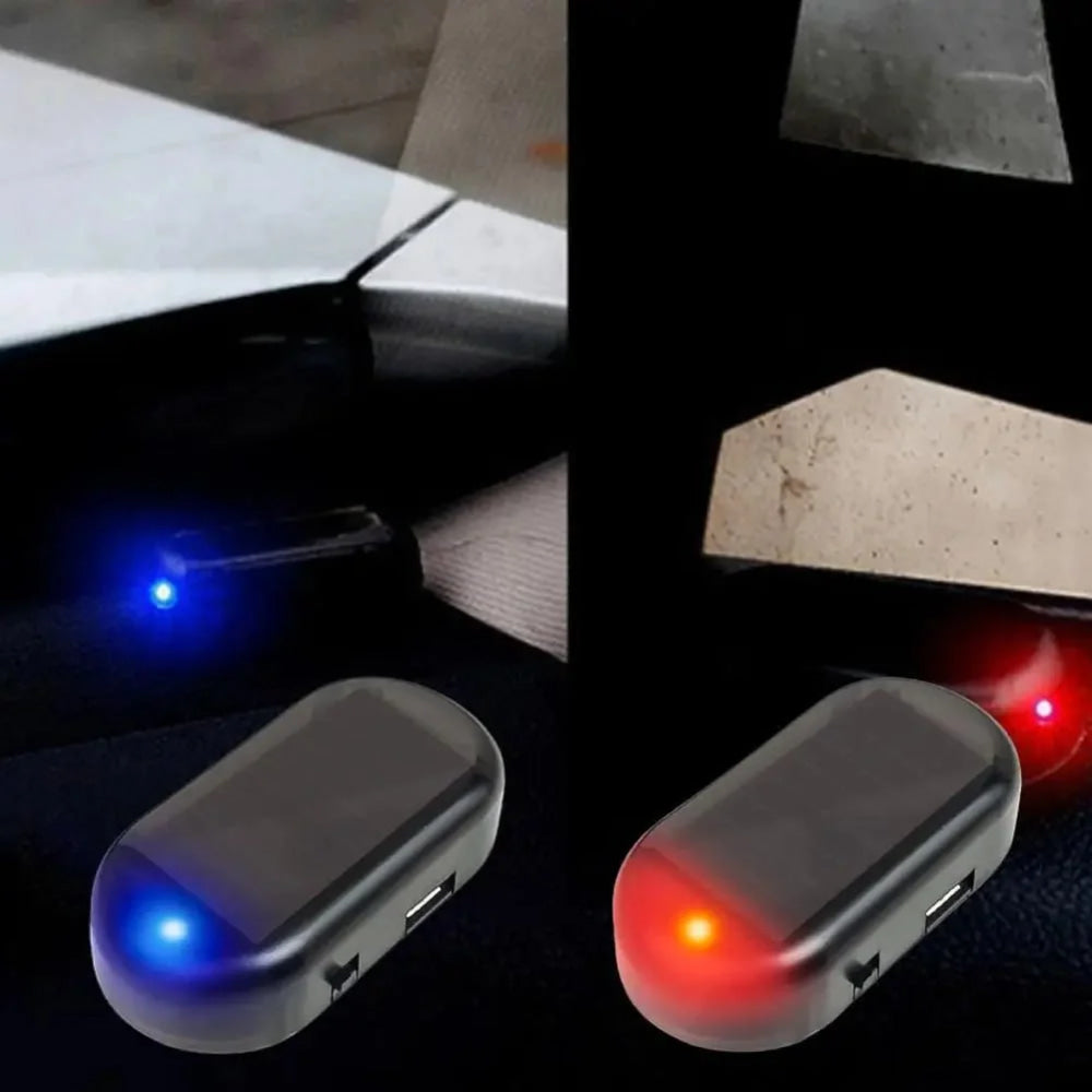 Car Fake Security Light Solar Powered Simulated Dummy Alarm Wireless Warning Anti - Theft Caution Lamp LED Flashing Lights - VibraStore