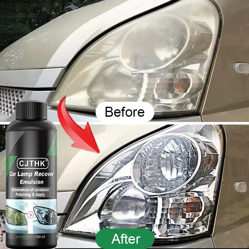 Car Headlight Restoration Polishing Kits Headlamp Scratch Remover Repair Cleaning Paste Remove Oxidation Headlight Polish Liquid - VibraStore