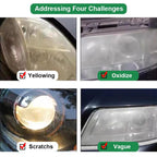 Car Headlight Restoration Polishing Kits Headlamp Scratch Remover Repair Cleaning Paste Remove Oxidation Headlight Polish Liquid - VibraStore
