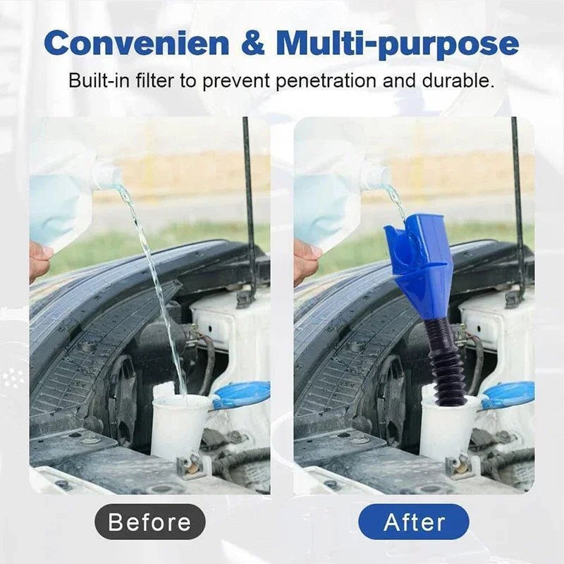 Car Motorcycle Refueling Funnel Gasoline Foldable Engine Oil Funnel Tool Plastic Funnel Refueling Tool Auto Accessories 1 - 3pcs - VibraStore