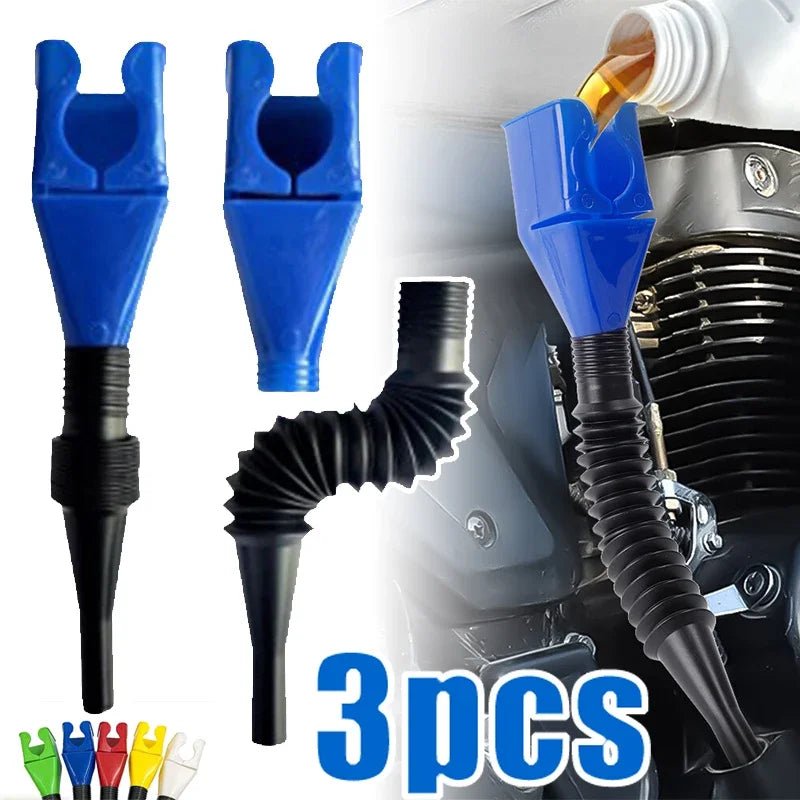 Car Motorcycle Refueling Funnel Gasoline Foldable Engine Oil Funnel Tool Plastic Funnel Refueling Tool Auto Accessories 1 - 3pcs - VibraStore