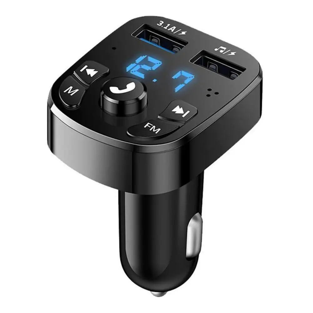 Car Mp3 Player Dual Usb Fast Charger Fm Bluetooth Receiver Bluetooth Compatible 5.0 Fm Transmitter Usb Flash Drive Plug Car Kit - VibraStore