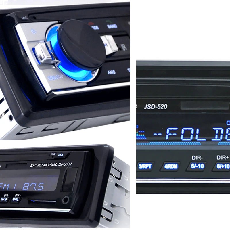 Car Radio 1 din Stereo Player Digital Bluetooth Car MP3 Player 60Wx4 FM Radio Stereo Audio Music USB/SD with In Dash AUX Input - VibraStore