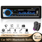 Car Radio 1 din Stereo Player Digital Bluetooth Car MP3 Player 60Wx4 FM Radio Stereo Audio Music USB/SD with In Dash AUX Input - VibraStore