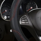 Car steering wheel cover has no inner ring Steering Wheel Cover Anti Slip Breathable Cover Universal Microfiber Leather - VibraStore