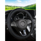 Car steering wheel cover has no inner ring Steering Wheel Cover Anti Slip Breathable Cover Universal Microfiber Leather - VibraStore